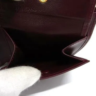 Pre-owned Cartier Bordeaux Leather Wallet (bi-fold) () In Burgundy