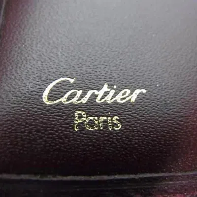 Pre-owned Cartier Bordeaux Leather Wallet (bi-fold) () In Burgundy