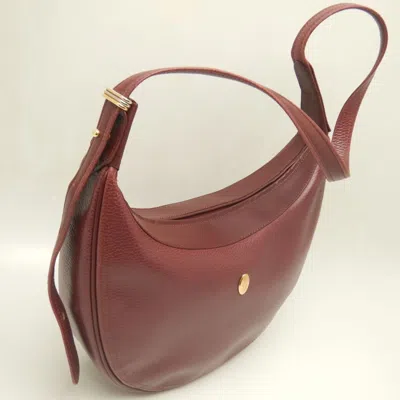 Pre-owned Cartier Must Bordeaux Leather Shoulder Bag () In Burgundy