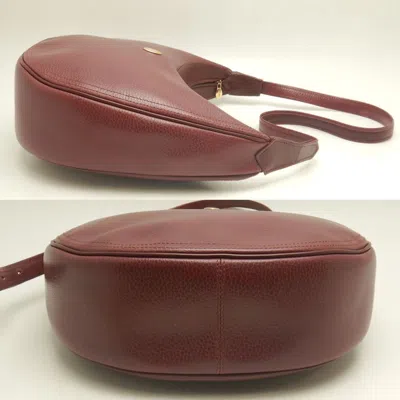 Pre-owned Cartier Must Bordeaux Leather Shoulder Bag () In Burgundy