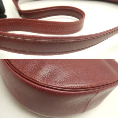Pre-owned Cartier Must Bordeaux Leather Shoulder Bag () In Burgundy
