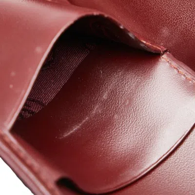 Pre-owned Cartier Wine Red Leather Long Bill Wallet (bi-fold) () In Burgundy