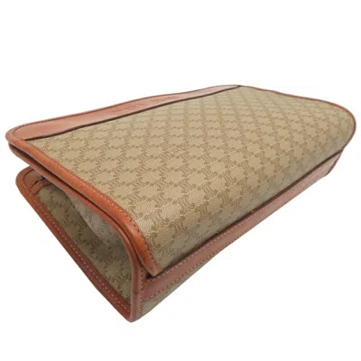Pre-owned Celine Beige Brown Pvc Clutch Bag () In Multi