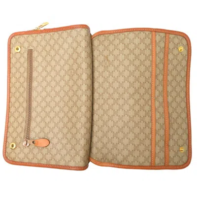 Pre-owned Celine Beige Brown Pvc Clutch Bag () In Multi