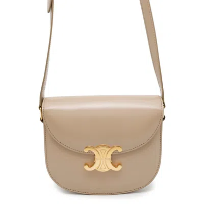 Pre-owned Celine Beige Leather Shoulder Bag () In Sand