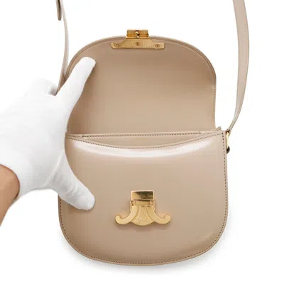 Pre-owned Celine Beige Leather Shoulder Bag () In Sand