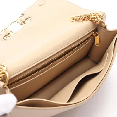 Pre-owned Celine Beige Leather Shoulder Bag () In Sand