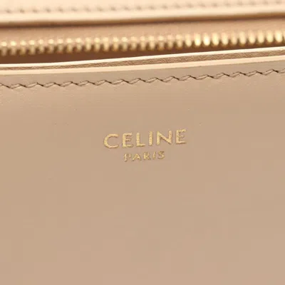 Pre-owned Celine Beige Leather Shoulder Bag () In Sand