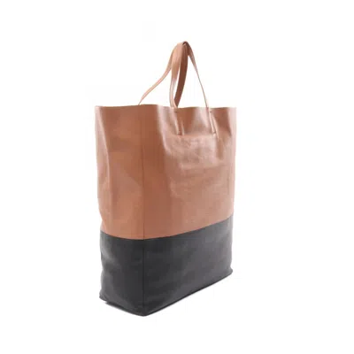 Pre-owned Celine Black Brown Leather Tote Bag () In Multi