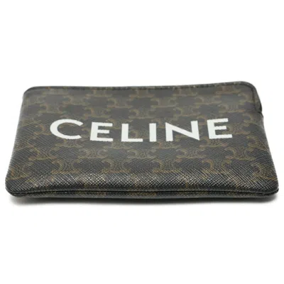 Pre-owned Celine Black Canvas Coin Purse/coin Case ()