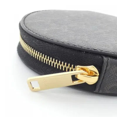 Pre-owned Celine Black Canvas Coin Purse/coin Case ()