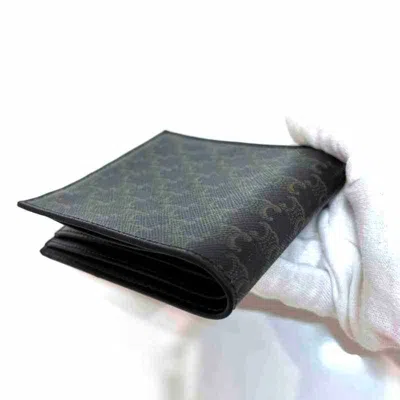 Pre-owned Celine Black Canvas Wallet (bi-fold) ()