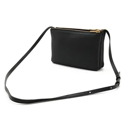 Pre-owned Celine Black Leather Pochette Pouch Shoulder Bag ()