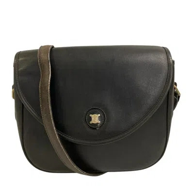 Pre-owned Celine Black Leather Pochette Shoulder Bag ()
