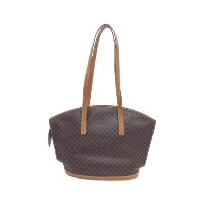 Pre-owned Celine Brown Coated Canvas Shoulder Bag ()