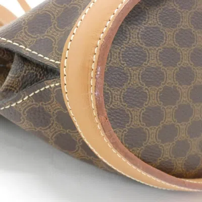 Pre-owned Celine Brown Coated Canvas Shoulder Bag ()