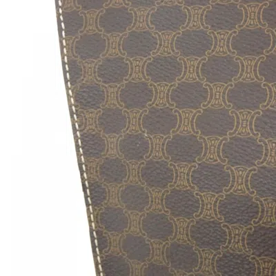 Pre-owned Celine Brown Coated Canvas Shoulder Bag ()