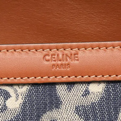 Pre-owned Celine Brown Navy Denim Leather Shoulder Bag ()