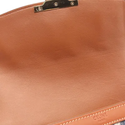 Pre-owned Celine Brown Navy Denim Leather Shoulder Bag ()