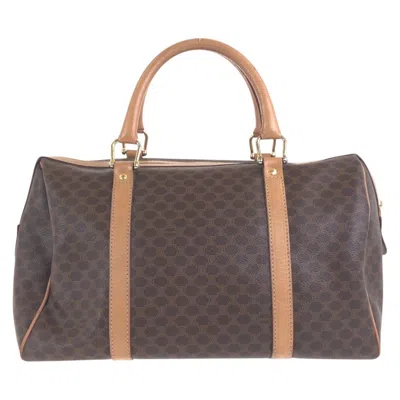 Pre-owned Celine Brown Pvc Boston Bag Handbag ()