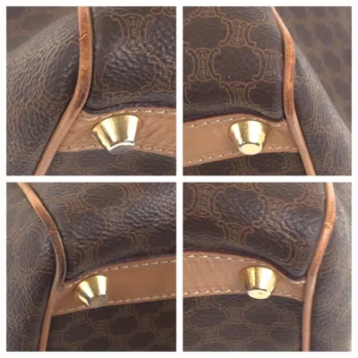 Pre-owned Celine Brown Pvc Boston Bag Handbag ()