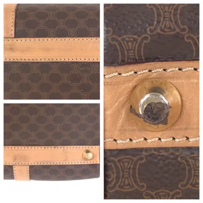 Pre-owned Celine Brown Pvc Boston Bag Handbag ()