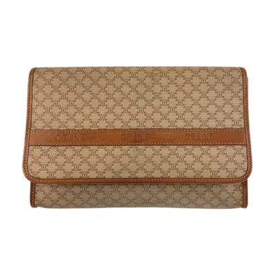 Pre-owned Celine Brown Pvc Leather Clutch Bag ()