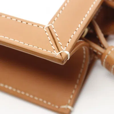 Pre-owned Celine Cabas Brown White Canvas Leather Tote Bag () In Multi