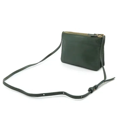 Pre-owned Celine Green Leather Pochette Pouch Shoulder Bag ()