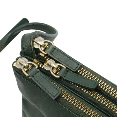 Pre-owned Celine Green Leather Pochette Pouch Shoulder Bag ()