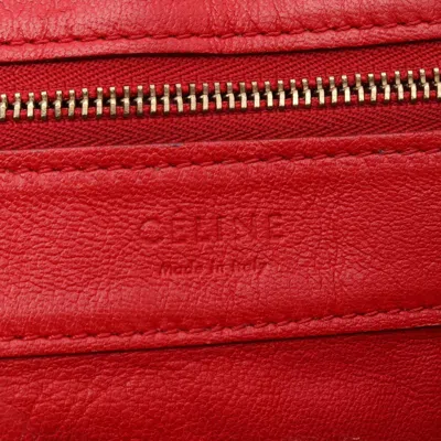 Pre-owned Celine Red Color Leather Tote Bag ()