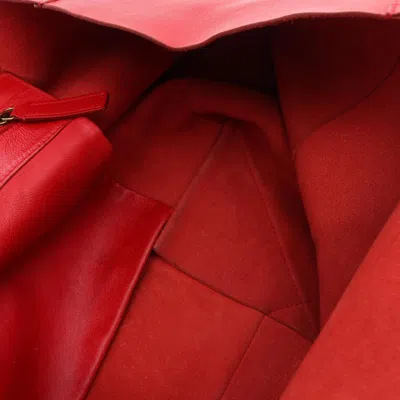Pre-owned Celine Red Color Leather Tote Bag ()