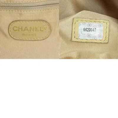 Pre-owned Chanel Beige Brown Leather Handbag Tote Bag () In Multi