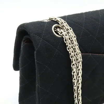 Pre-owned Chanel Black Cotton Handbag Shoulder Bag ()