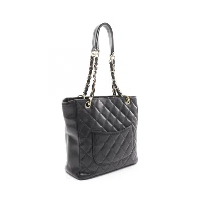 Pre-owned Chanel Black Grained Calfskin Tote Bag ()
