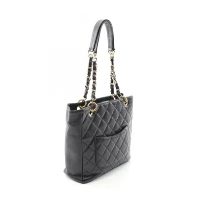 Pre-owned Chanel Black Grained Calfskin Tote Bag ()