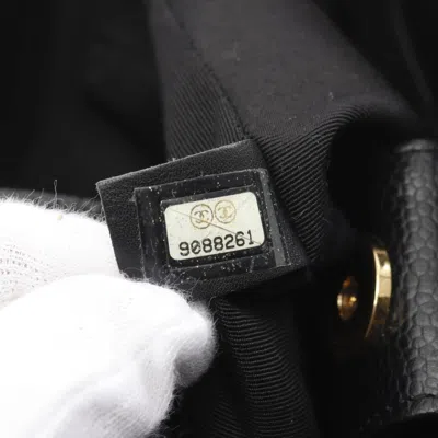 Pre-owned Chanel Black Grained Calfskin Tote Bag ()