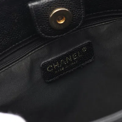 Pre-owned Chanel Black Grained Calfskin Tote Bag ()