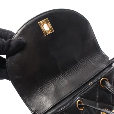 Pre-owned Chanel Black Leather Backpack ()