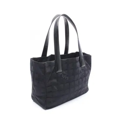 Pre-owned Chanel Black Leather Nylon Canvas Tote Bag ()