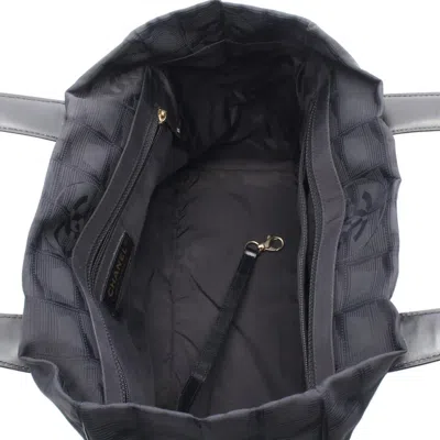 Pre-owned Chanel Black Leather Nylon Canvas Tote Bag ()