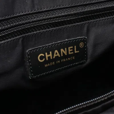 Pre-owned Chanel Black Leather Nylon Canvas Tote Bag ()