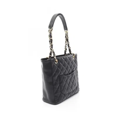 Pre-owned Chanel Black Leather Tote Bag ()