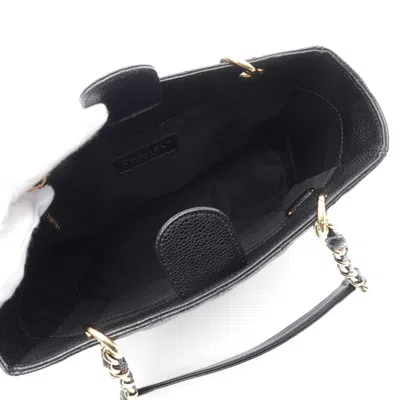 Pre-owned Chanel Black Leather Tote Bag ()