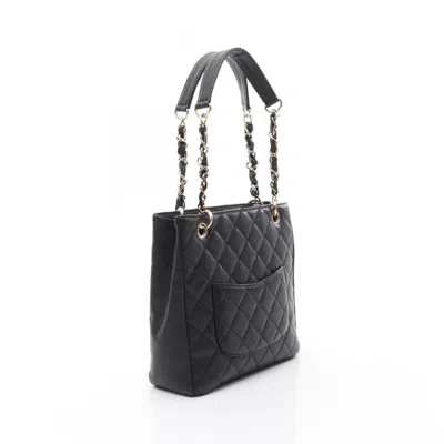 Pre-owned Chanel Black Leather Tote Bag ()