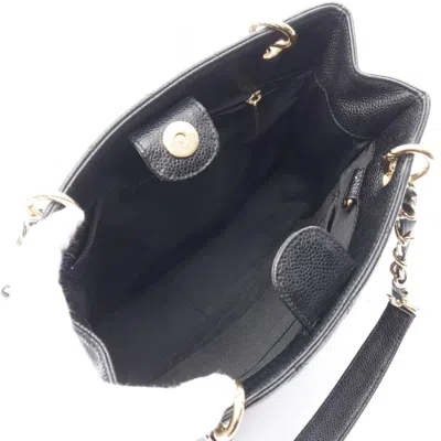 Pre-owned Chanel Black Leather Tote Bag ()
