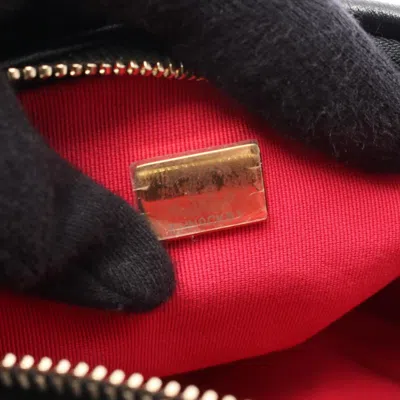 Pre-owned Chanel Black Leather Velvet Shoulder Bag ()