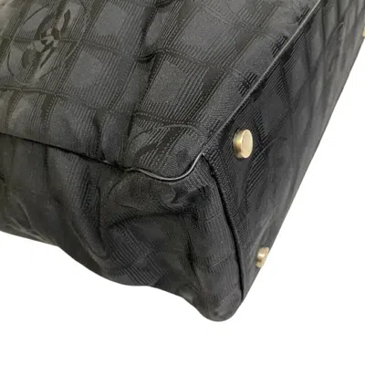 Pre-owned Chanel Black Nylon Leather Tote Bag ()