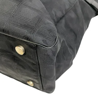 Pre-owned Chanel Black Nylon Leather Tote Bag ()