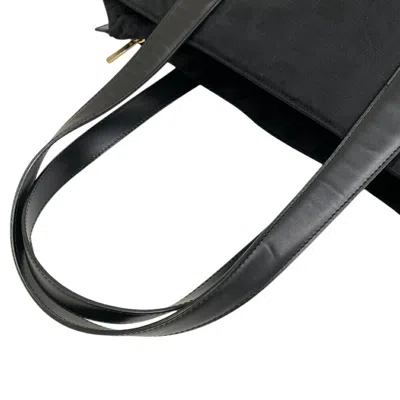 Pre-owned Chanel Black Nylon Leather Tote Bag ()